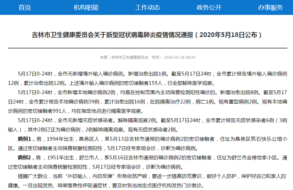 吉林省确诊病例最新动态分析