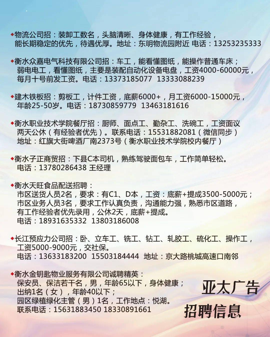 咸阳市招聘最新信息概览